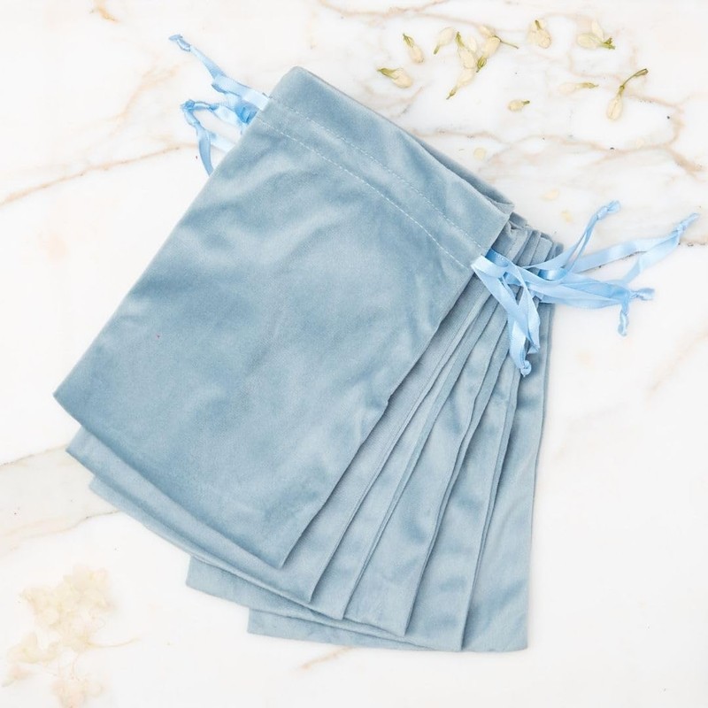 Soul Projekt Velvet Bags Light Blue 13x20cm x25 Velvet Gift