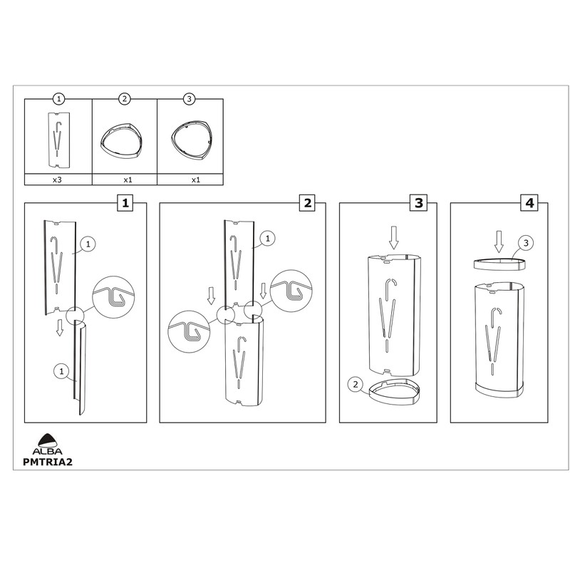 Alba - Triangular Umbrella Stand - Umbrella Holder - High