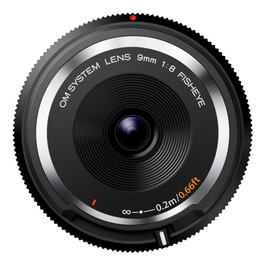 OM SYSTEM Body Cap Lens 9 mm 1:8.0 Fisheye Suitable for All MFT Cameras Olympus Panasonic Black