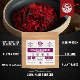 Nomad Nutrition Ukrainian Borscht | Instant Freeze Dried Backpacking & Camping Food | Plant-Based, Non-GMO Hiking Meals with High-Energy, Vegan, Gluten-Free | 56g - 2 Pack