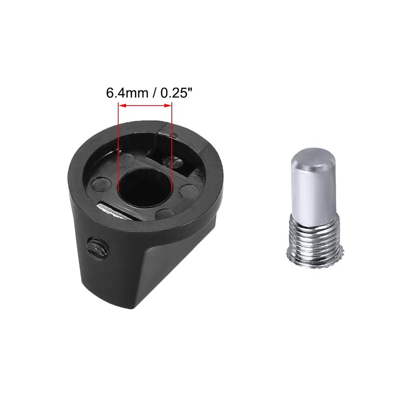 sourcing map Set of 4 6.4 mm Potentiometer Knobs for