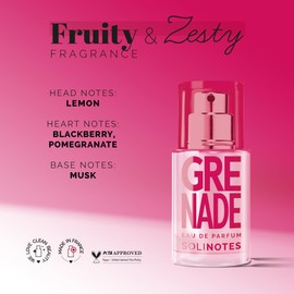 SOLINOTES Pomegranate Perfume for Women - Eau De Parfum | Delicate Floral and Soothing Scent - Made in France - Vegan - 0.5 fl.oz
