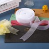 molshine 50 Yards x 1 Inch Shimmer Sheer Organza Ribbon,Chiffon