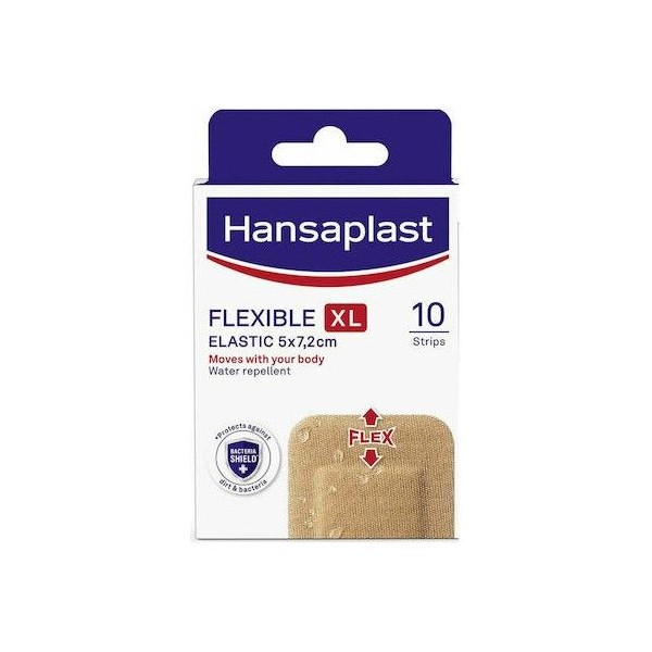 Hansaplast Flexible Strips XL Elastic 5x7,2cm 10strips