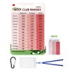 Swooflia 1 Pcs Golf Club Distance Card - Women Golf
