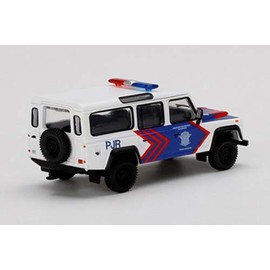 TrueScale Miniatures MINI GT 1/64 Land Rover Defender 110 Korlantas Indonesia National Traffic Police (Right Handle) Indonesia Limited Finished Product
