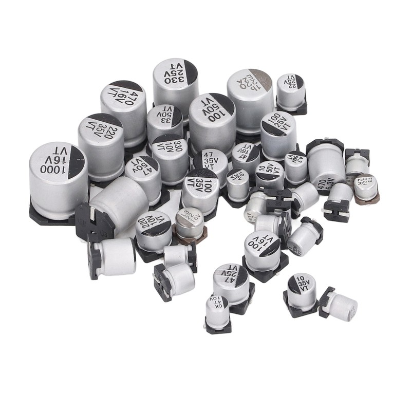 1520Pcs SMD Electrolytic Capacitor 36 Values 1uF‑1000uF Aluminum Assortment Set
