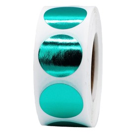 Metallic Green Color Coding 3/4" Inch Round Adhesive Labels 500 Color Coding Dot Stickers for Efficient Inventory Management, Crafting Projects, and Organizational Tasks in Offices, Schools, and Homes