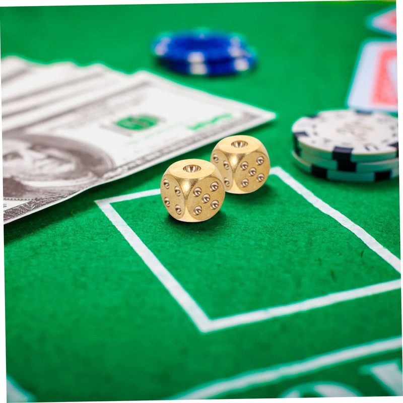 Abaodam Pure Copper Dice Win Switch Teaching Dice Board Gold