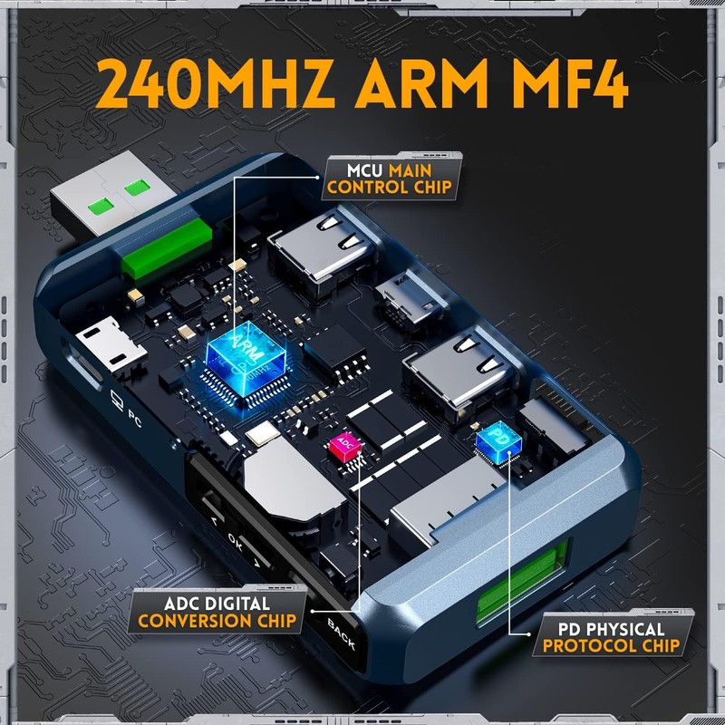 FNIRSI - Probador USB 4-24 V 6.5 A LCD USB