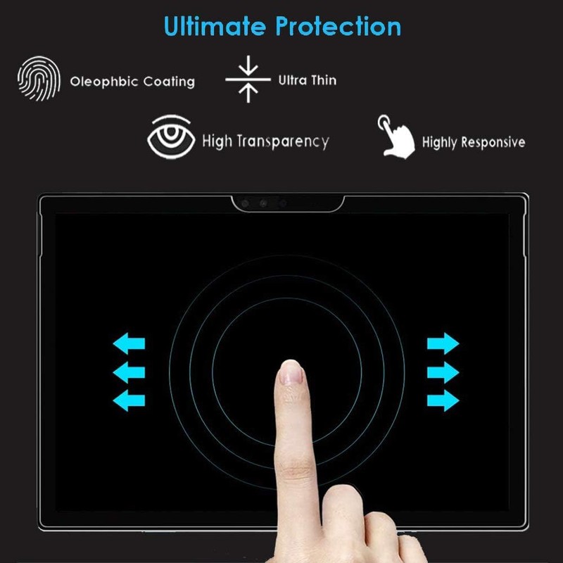 [2 piezas] DETUOSI Protector de pantalla Mica para Surface Pro