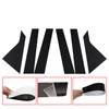FZJDSD Glossy Black 6pcs Pillar Posts Door Window Trim Compatible