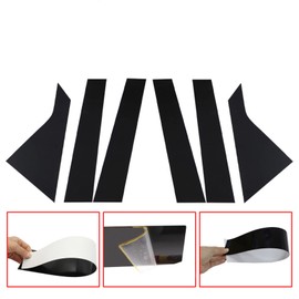 FZJDSD Glossy Black 6pcs Pillar Posts Door Window Trim Compatible with Chevy Impala 2014 2015 2016 2017 2018 2019 2020