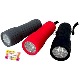 [Lightweight and Easy to Carry LED Type!] Launcher Light V9 Flashlight, 3 Color Assortment, Total Length: Approx. 3.8 inches (9.8 cm), Set of 2