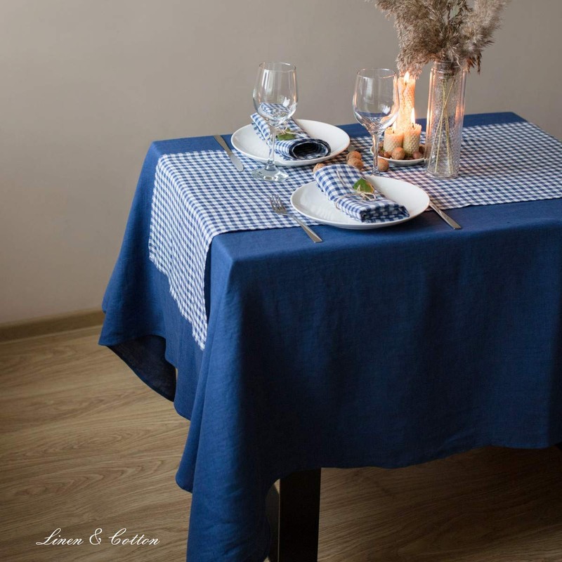Linen & Cotton Hygge Tablecloth 100% Linen, 140 x 200cm