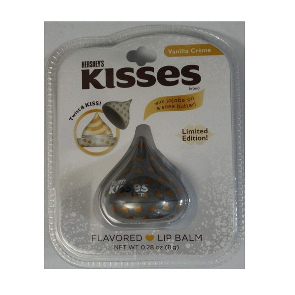 Hershey Kisses Limited Edition Vanilla Creme Flavored Lip Balm with Jojoba Oil & Shea Butter, 0.28 Oz