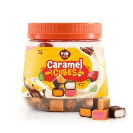 Funtasty Caramel Cubes Candy, Assorted Flavors, Individually Wrapped, Jar 24 Ounces - 5