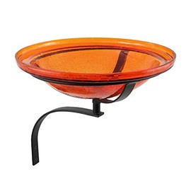 Achla Designs CGB-06M-WM 12 Inch Mandarin Crackle Wall Mount Bracket Birdbath