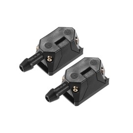 ACROPIX Universal Adjustable Windshield Wiper Washer Nozzle Spray Jet Black - Pack of 2