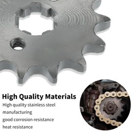 Mtanlo 428-14T Front Sprocket 17mm Teeth Motorcycle Engine Sprocket Chain Bevel Sprockets Engine,428-14T Front Sprocket for 50cc 70cc 90cc 110cc 125cc Dirt Pit Bike Mini Bike ATV 4 Wheels Moped