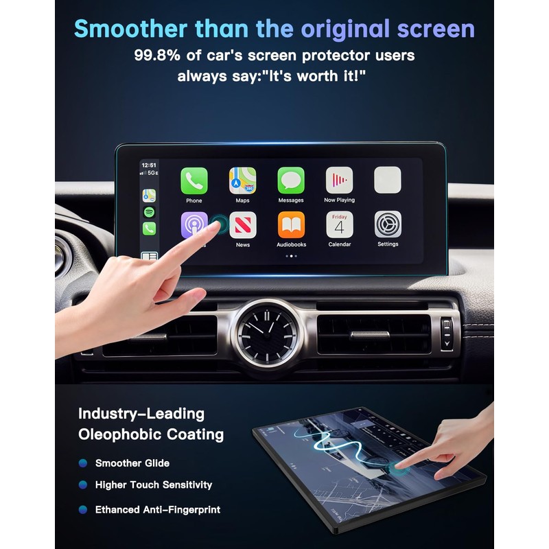 Ruiya Screen Protector for Lexus IS 10.3" Display Touchscreen 9HD