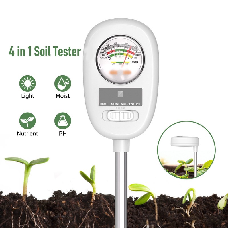 Soil Meter 4 in 1 High Accuracy PH Light Fertility
