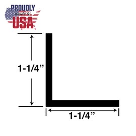 Outwater Plastics 1750-CL Butyrate 1-1/4 Inch X 1-1/4 Inch X 7/64 (.109) Inch Thick Clear Plastic Even Leg Angle Moulding 36 Inch Lengths (Pack of 4)