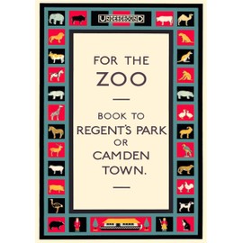 RPW Vintage Travel Poster Advert 1920's For the Zoo Regents Park Camden Town London Zoo (A3)