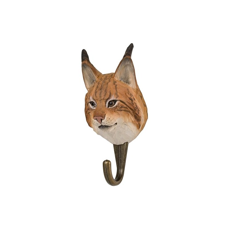 Wildlife Garden WG4502 Hook Lynx - Hand Carved Hook -