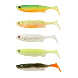 Savage Gear Fett Minnow T-Tail - Realistic Minnow Design with Kicking & Rolling Action, Ideal for Bass, Walleye, Pike & Predator Fishermen, Perfect for Clear & Dark Water Dark Water Mix 13 cm