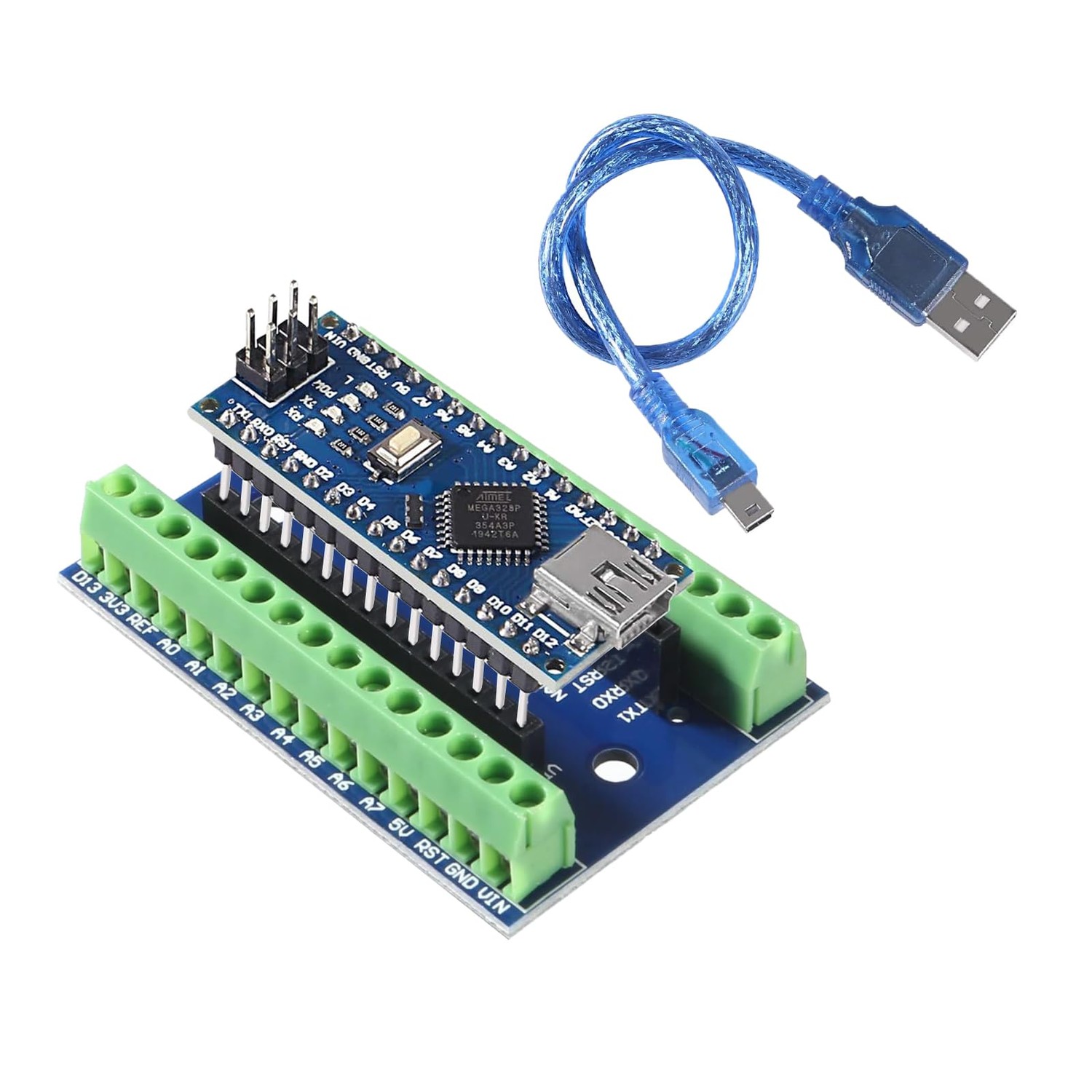 ALMOCN 1 Set Mini Nano V3.0 ATmega328P Module Microcontroller Board ...