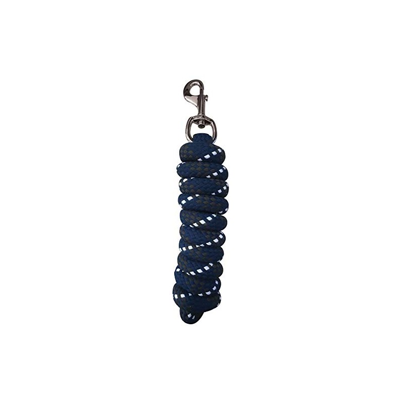 Woof Wear Contour Lead Rope - Navy Cotton Braided Lead