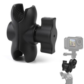 AHRLIC Action Camera 5cm Universal Connector Arm, Compatible with RAM Mounts, 1'' Ball Adapter, Short Double Socket Arm for Bike Motorcycle, Durable Composite Material, Ideal for Sports and Outdoor Ac