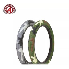 ALTALINE HIGH Performance BMX BICYCLE 20" x 2.40" DURABLE Semi-Slick CAMO TIRE. - 2 (Pair), Woodland Army Camo