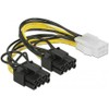 Delock Power Cable 6pin PCIE 2 x 8 Pin PCI-E