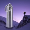 Wakects Waterproof Stainless Steel Pill Box, Pill Holder Keyring for