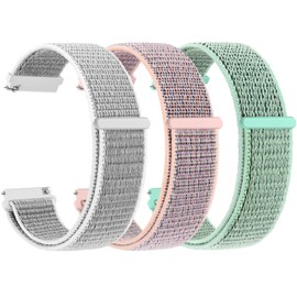 Oumida Pack of 3 Nylon Wristbands for Garmin Venu 3 Wristbands / Venu 2 / Forerunner 255 265 / Vivoactive 4 Women Men, 22 mm Velcro Adjustable Watch Strap, Sports Breathable Replacement Straps