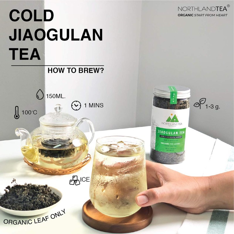Organic Gynostemma Tea - Jiaogulan Tea 3.52 OZ – Certified