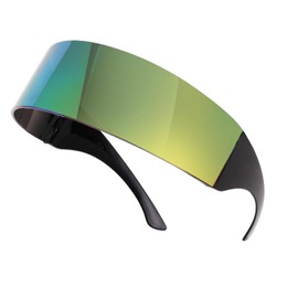 FEISEDY 80s Futuristic Visor Sunglasses Men Women Futuristic Punk Style Cosplay B2740
