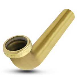 Highcraft 63934 Slip Joint Waste Bend for Tubular Drain Applications 1-1/2 in. x 12 in, 17GA Brass