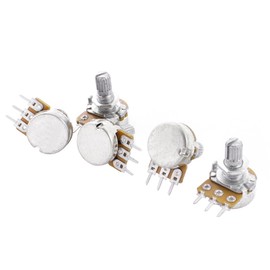 uxcell Top Adjustment Split Knurled Shaft Potentiometer Pot B50K 50K Ohm 5pcs