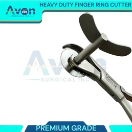 Finger Ring Removal Cutters with Lever Guard - First Aid, Fire Rescue, EMT Tool, Finger Ring Cutting Plier Style Device, Circular Rotating Blade (Heavy Duty + 2 Extra Blades)