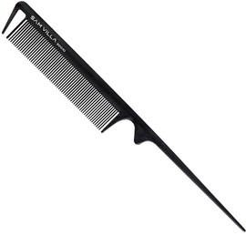 Sam Villa Peine de Peluquero Resistente al Calor Negro para Mujeres, Silicona, 0.6 onza                                                               