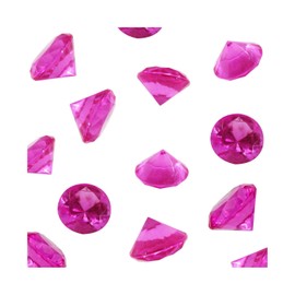 Fuchsia Acrylic Diamond Vase Fillers 1 Pound - 240 pcs 3/4" Wedding Party Event Banquet Birthday Decoration Crystals Gem Table Scatters (Fuchsia, 240 pcs)