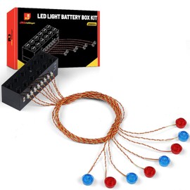 JMBricklayer LED Light Kit Building Blocks Set, 2x6 Blue&Red Light Up Bricks with Light-Sensing Mode, DIY Lighting Accessories Decoration Compatible with Major Upgrade