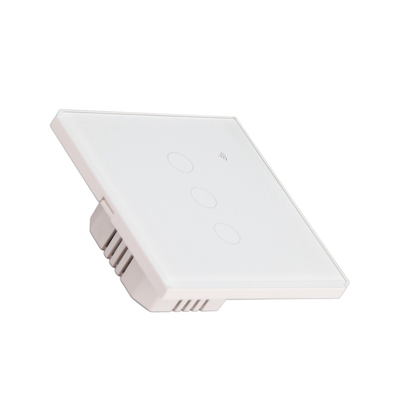 White 3 Gang WiFi Smart Switch APP Remote Control Touch