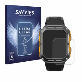 Savvies Pack of 6 Screen Protectors for Njord Gear The Indestructible Smartwatch Screen Protector Film Ultra Transparent
