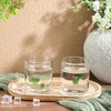 SiliFine 2 Pcs Shamrocks Icon Juice Glasses, 14oz Lucky Four