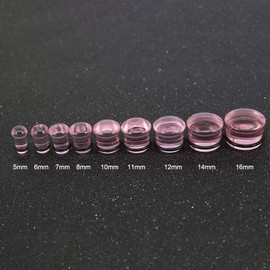 ZeSen Jewelry 4 Pairs 4g 1.5cm Glass Ear Stretcher Expander, Glass