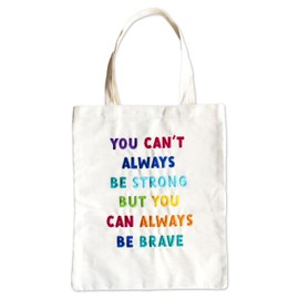 Papierdrachen Women's Power Cosmetic Bag – Statement – Embroidery Colourful – for Makeup and Girls, Jute bag Brave